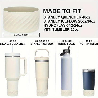 1pc Reusable Silicone Cup Boot, Suitable For 20Oz/30Oz/40Oz Tumbler And 12-24Oz Hydro Flask