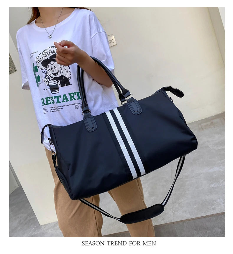 Personalized Travel Bag Men's And Women's Handbags Sports Training Yoga Bag Waterproof Weekend Bag Customized Logo Name Pattern