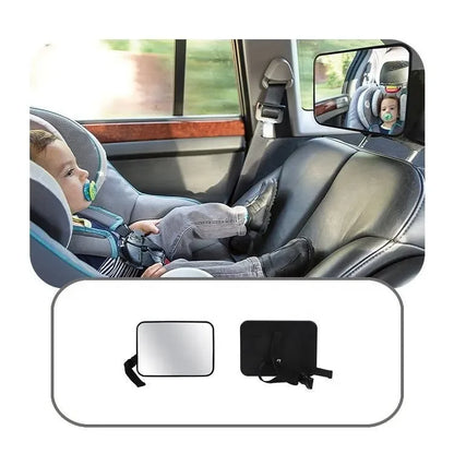 Adjustable Wide Car Rear Seat Mirror Baby/Child Seat Car Safety Mirror Monitor Square Safety Car Baby Mirror Car Interior