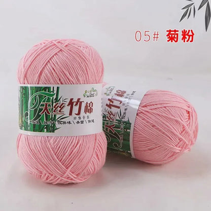 Tiansi Bamboo Cotton Yarn Bamboo Charcoal Cotton Hook Needle Thread Cotton Nitrile Woven Yarn DIY Weaving Material