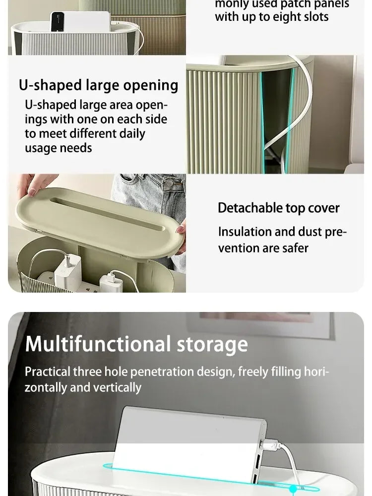 Portable Cable Management Organizer Box for Power Strips and Cord for Power StripsTV Computer Wires Hider Box for Home Office