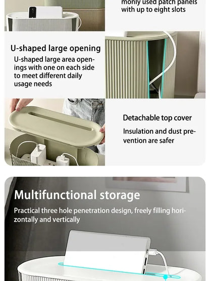 Portable Cable Management Organizer Box for Power Strips and Cord for Power StripsTV Computer Wires Hider Box for Home Office