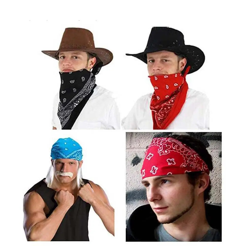 Sports Supplies Handkerchief Neck Scarf Printed Square Scarves Paisley Bandana Hair Band Wristband