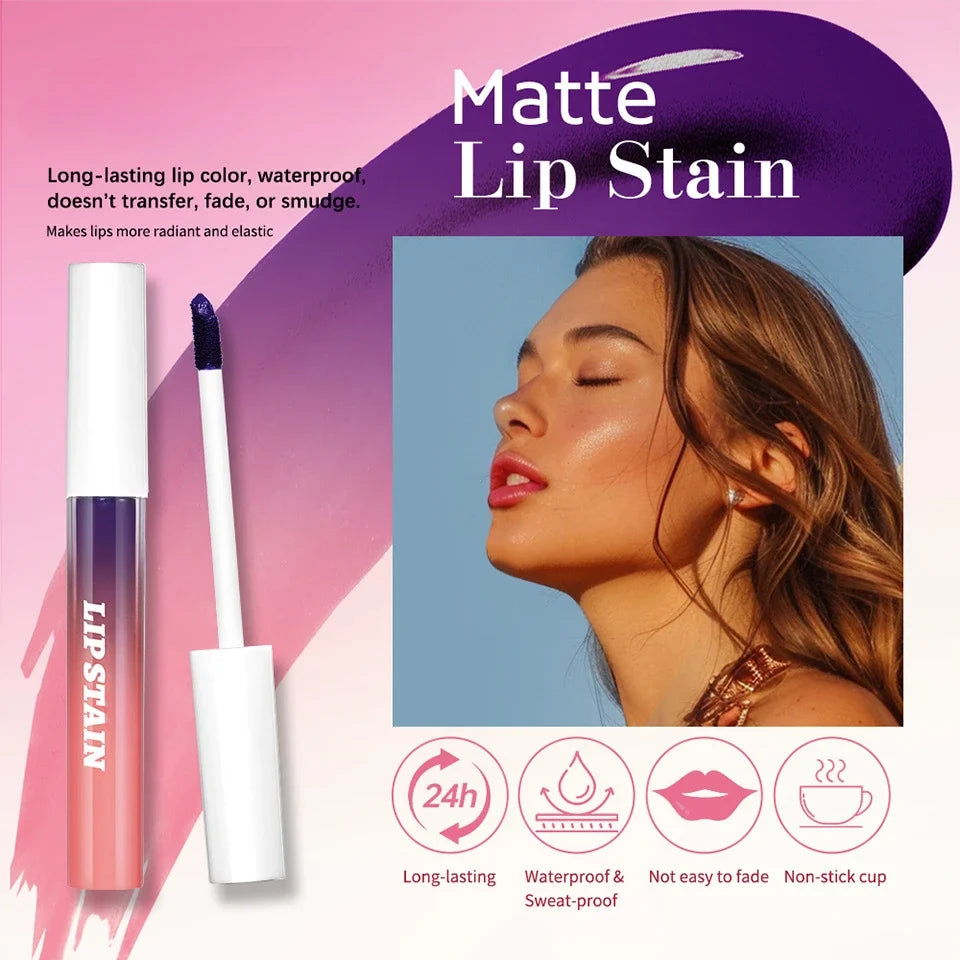 Lip Stain Peel Off and Reveal Long Lasting Waterproof Pink Lip Tint Transfer Proof Natural Lip Stain