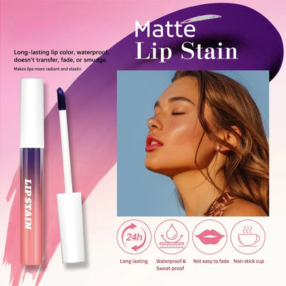 Lip Stain Peel Off and Reveal Long Lasting Waterproof Pink Lip Tint Transfer Proof Natural Lip Stain