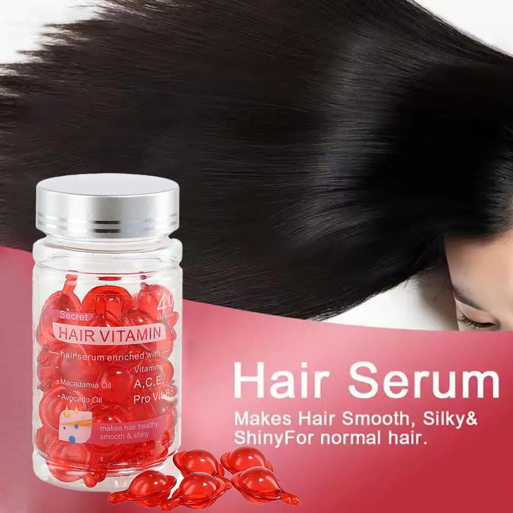Smooth Silky Hair Vitamin Capsule Keratin Complex Oil Hair Care Repair Damaged Hair Serum Nourishing Moroccan Hair Oil