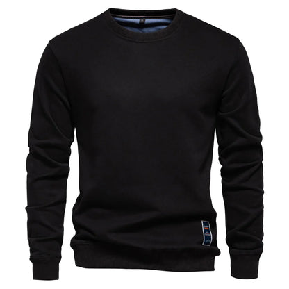 Pullover Streetwear Cotton Men's Sweatshirt Casual Solid Color Long Sleeve Spring Sweatshirt Men Quality Classic Mens Clothes