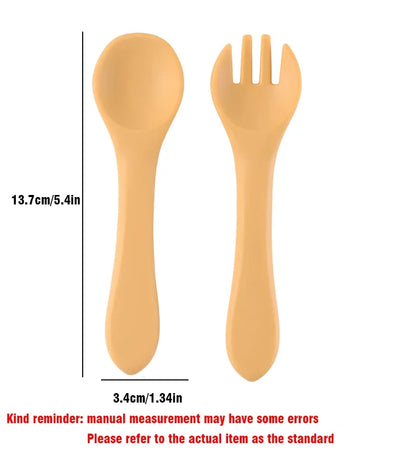 Children's tableware complementary soft spoon baby spoon baby silicone soft spoon feeding water small spoon