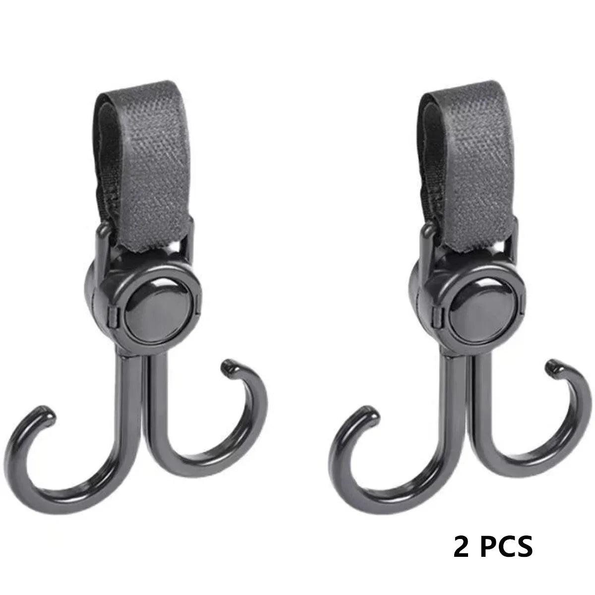 2PCS Hooks for Stroller Car Shopping Cart Hooks Baby Stroller Accessories Rotate 360 Degree Hook Pram Organizer Bag Hanger