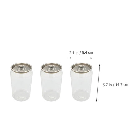 10pcs Disposable Can Milk Tea Cup Transparent Snack Bottle Beverage Bottle Dessert Bottles Milk Tea Shop Kitchen Supply