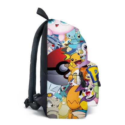 Pokemon Pikachu School Bags Backpacks Anime Kids Bags Kawaii Big Capacity Travel Bag Teenagers Schoolbag Girls Boys Rucksacks