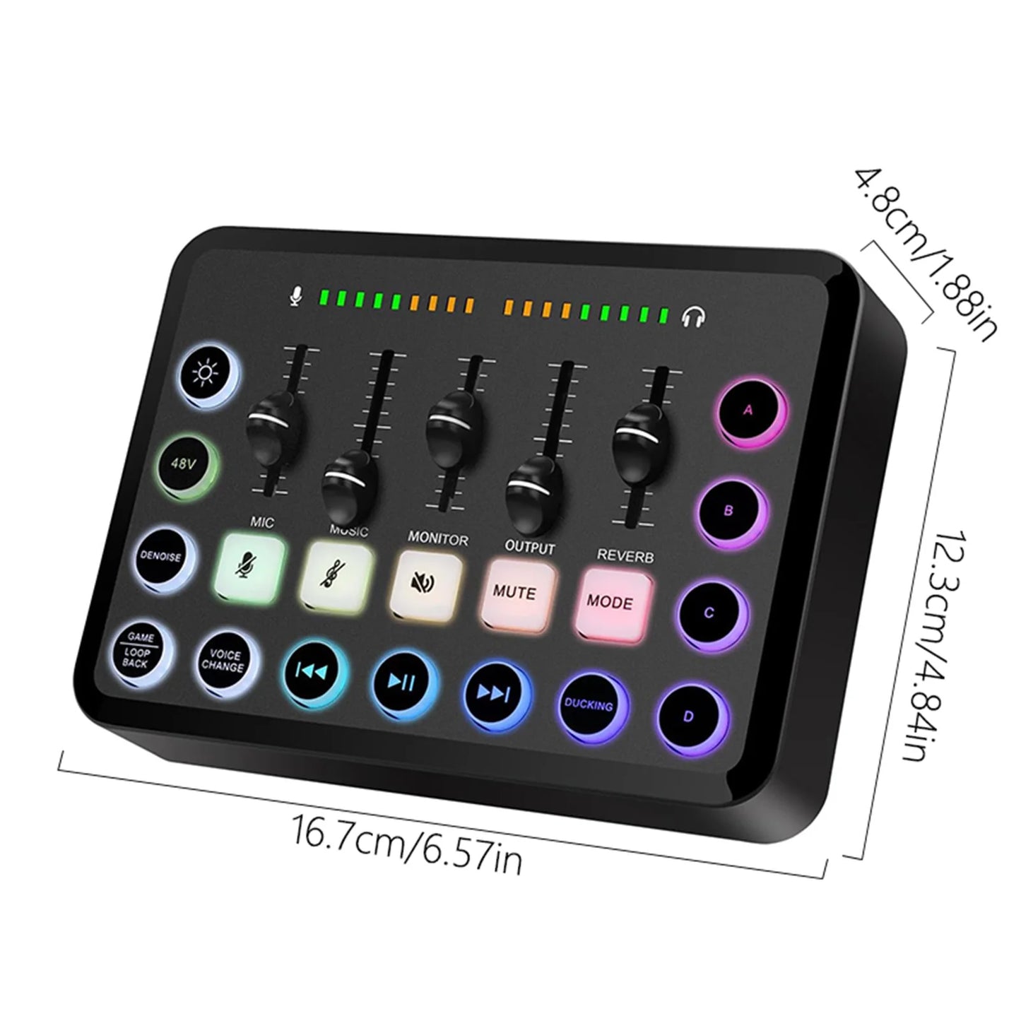 F11 Live Sound Card Streaming 5-Channel Mixer Sound Card Audio for Game Voice Podcast Live Streaming Kit Podcast Accessories Par