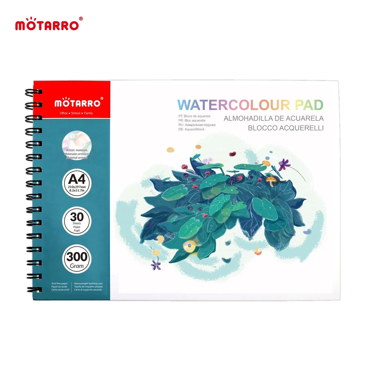 A4 30 Pages Paper Watercolor Book Hand-painted painting Book Fine Lines Water-Solube Color Art Supplies