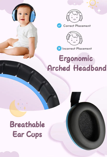 Baby Ear Protection for Babies and Toddlers Noise Reduction Earmuffs Baby Headphones Against Hearing Damage Improves Sleep