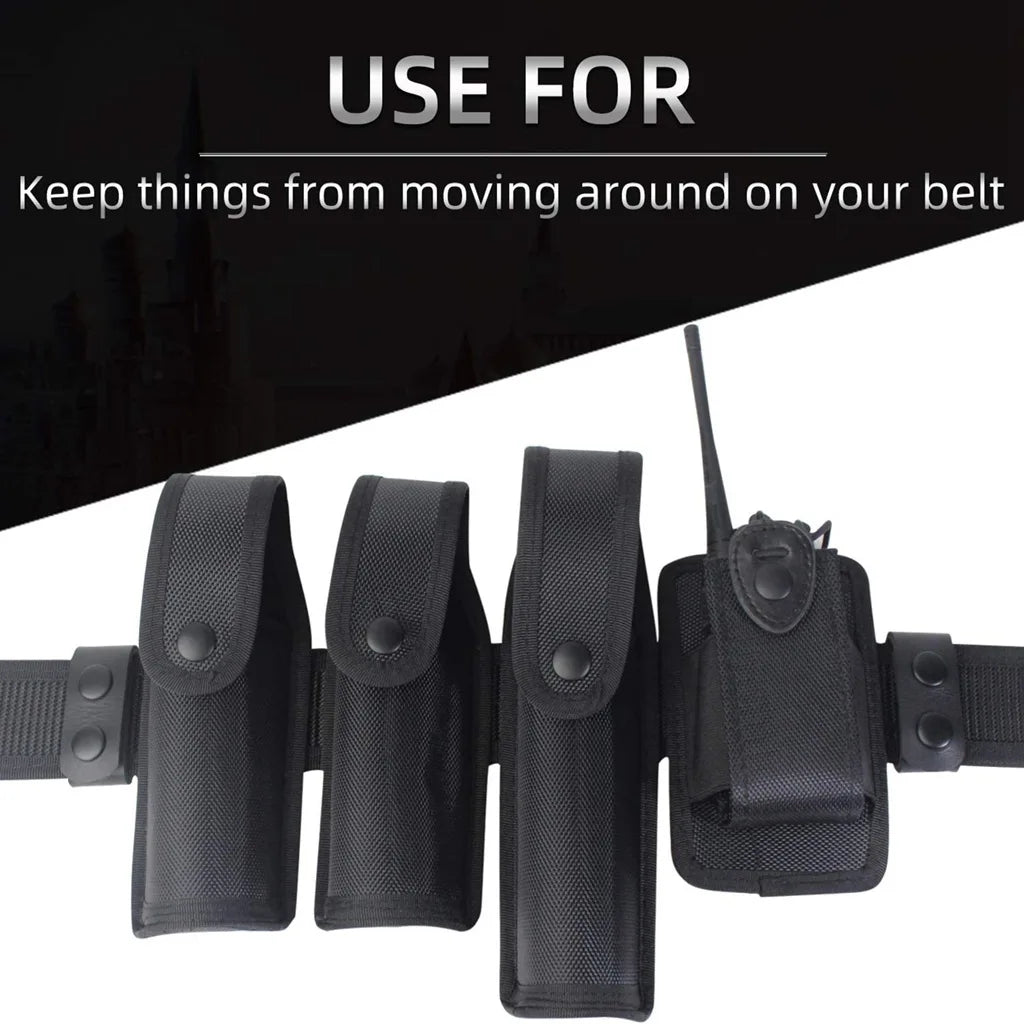 Belt Keepers for Duty Belt, Nylon Belt Keeper Tactical Belt Keeper with Double Snaps for Security Police Belt Fixing