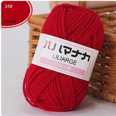 Multi-purpose 25g/ball Milk Cotton Yarn for DIY, Handmade Crafts, Amigurumi, Hats, and Bags