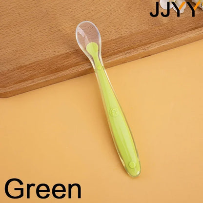 Baby Soft Silicone Spoon Candy Colored Child Food Feeding Spoon for Kids Travel Picnic Kitchen Tools
