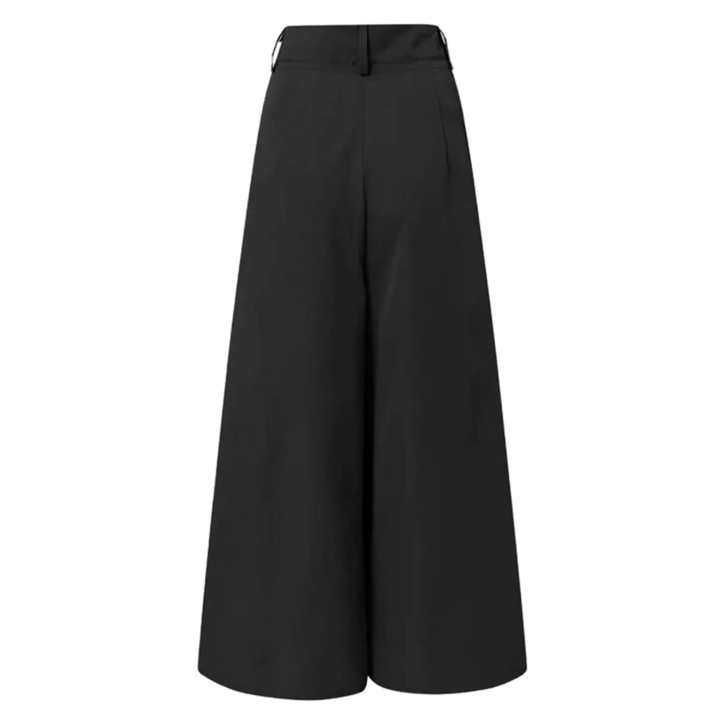 Flared Palazzo Pants For Women Cropped Cotton Linen Comfy Baggy Pants With Pockets Fashion Elegant Party High Waist Trousers