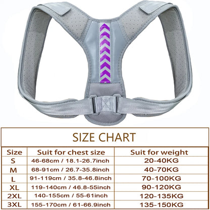 Posture Corrector Back Brace Adjustable Posture Brace for Upper Back Shoulder Pain Relief Posture Trainer Spine Posture Support