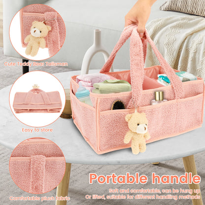 Diaper Bag for Baby Newborn Portable Diaper Caddy Organizer with Handle Large Pocket Diaper Bags Organizer for Baby Care