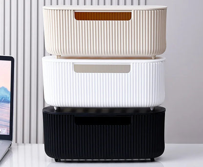 Creative Simple Wire Box Bamboo Wood Cover Cable Management Box Plug Board Storage Box Power Cord Charger Storage