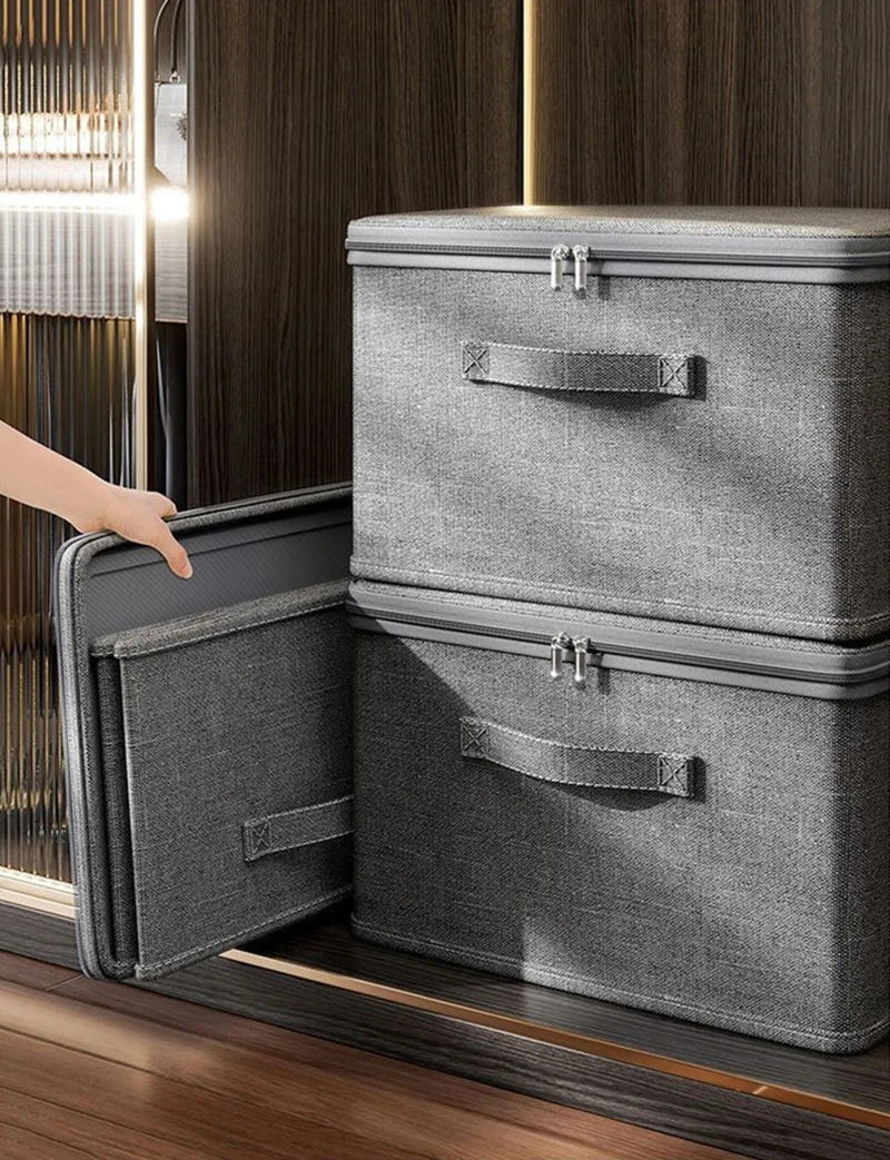 Foldable Fabric Storage Box Multi-Purpose Closet Organizer for Clothes Office Supplies Storage Trunks for Home Organization