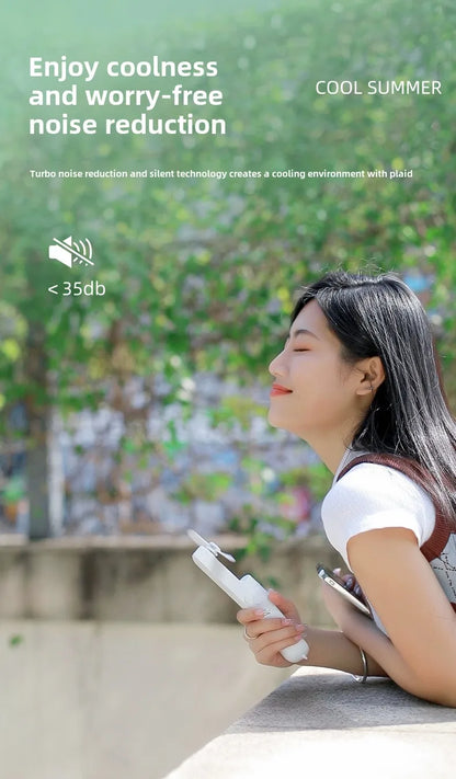 Portable Handheld Fan Mini Handheld Fan with USB Rechargeable and Adjustable Speed Suitable for Indoor and Outdoor Use