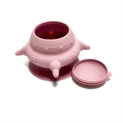 Kitten Puppy Nursing Silicone Milk Sucking Bowl Simulated Bottle Feeding Anti-Choking Anti-Spill Food-Grade Slow Feeder Bowl