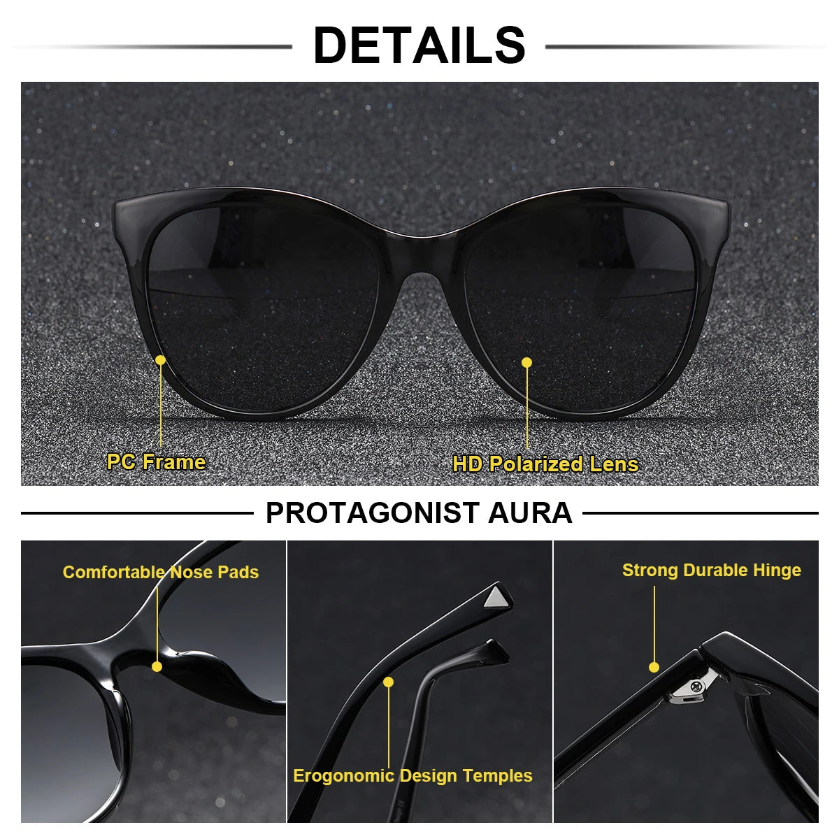 BARCUR 1 PCS Trendy Women's Pink Sunglasses PC Cat Eye Frame Fashion Apparel Accessories Men's and Women's Polarized Sunglasses