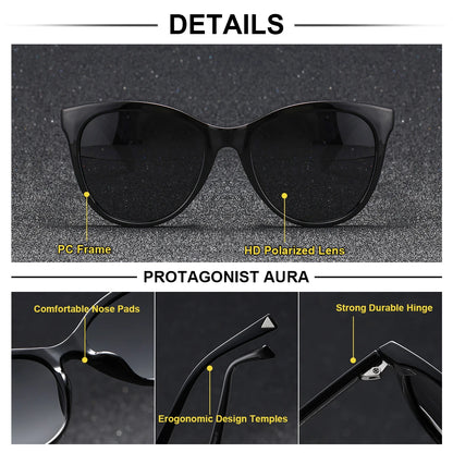 BARCUR 1 PCS Trendy Women's Pink Sunglasses PC Cat Eye Frame Fashion Apparel Accessories Men's and Women's Polarized Sunglasses