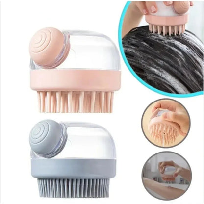 Shampoo Comb Brush Liquid-Infused Hair Brush Head Cleaning Massager Pet Bathing Scalp Massager Multi-functional Body Scrub Brush