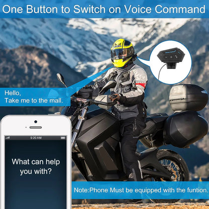 Motorcycle Helmet Headset Bluetooth 5.0 Headphone Wireless Hands-free Call Stereo IP67 Waterproof Earphone Music Player Speaker