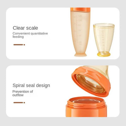 Silicone Baby Squeeze Spoon High Temperature Resistance Squeezing Food Supplement Bottle Convenient Soft Tip