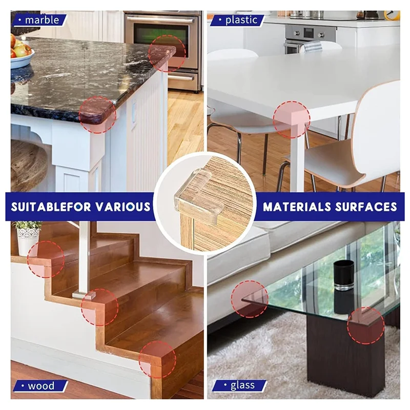 ABJI-Baby For Baby-Proof Corner Covers For Furniture, Table Corner Protectors Safety 32 Pack