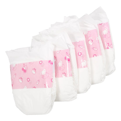 5pcs 18x12cm Reusable Diapers For Baby Dolls Kids Pretend Play Toy Baby Diapers Supplies Suitable For 30cm Dolls