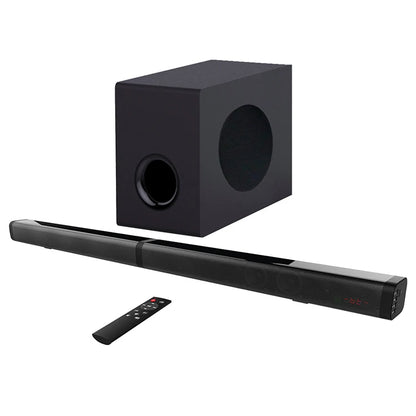 80W TV SoundBar 2.1 Bluetooth Speaker 5.0 Home Theater System 3D Surround Sound Bar Remote Control With Subwoofer For TV