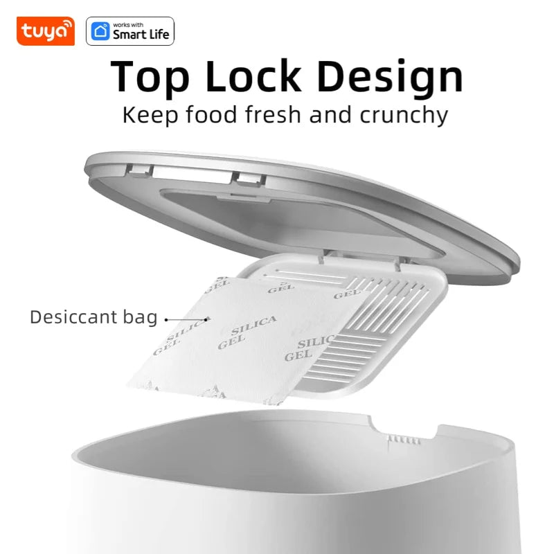 4L Automatic Pet Feeder for1/2Cats,WiFi Smart Feed Automatic Pet Feeder for Cats& Dogs,Timed Pet Food Dispenser with APP Control