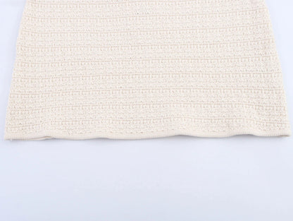 Women's Clothing 2025 New European And American Style Fashionable Knitted Texture Vest Casual Mini Skirt Set