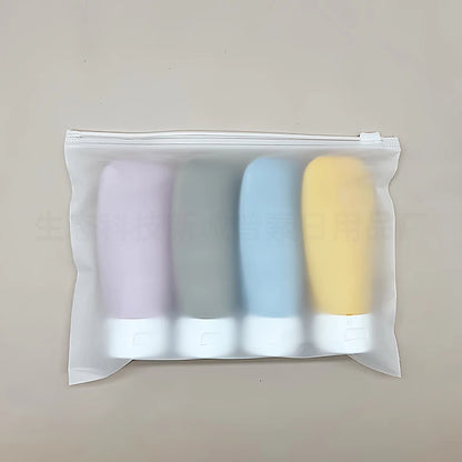 4-Piece Silicone Leak-Proof Travel Bottle for Business Trip Portable Refillable Squeezable Container for Toiletries Lotion