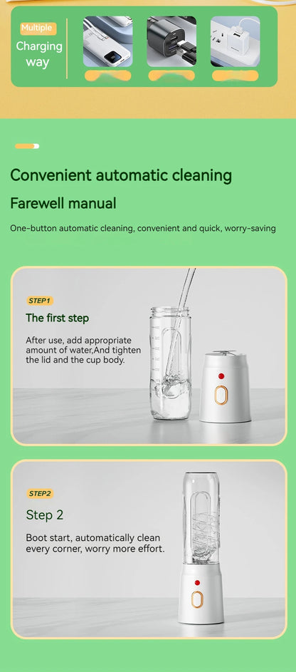 Portable Wireless Blender Electric Fruit Juicer Machine For Orange Ice Crushing 10 Blades Auxiliary Food Machine 1500mA Mixer