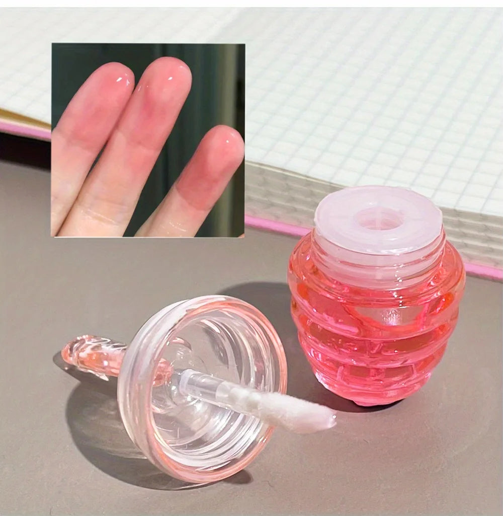 Small Honeypot Lip Oil Moisturizing and Fading Lip Pattern Water Lip Balm Dudu Lips