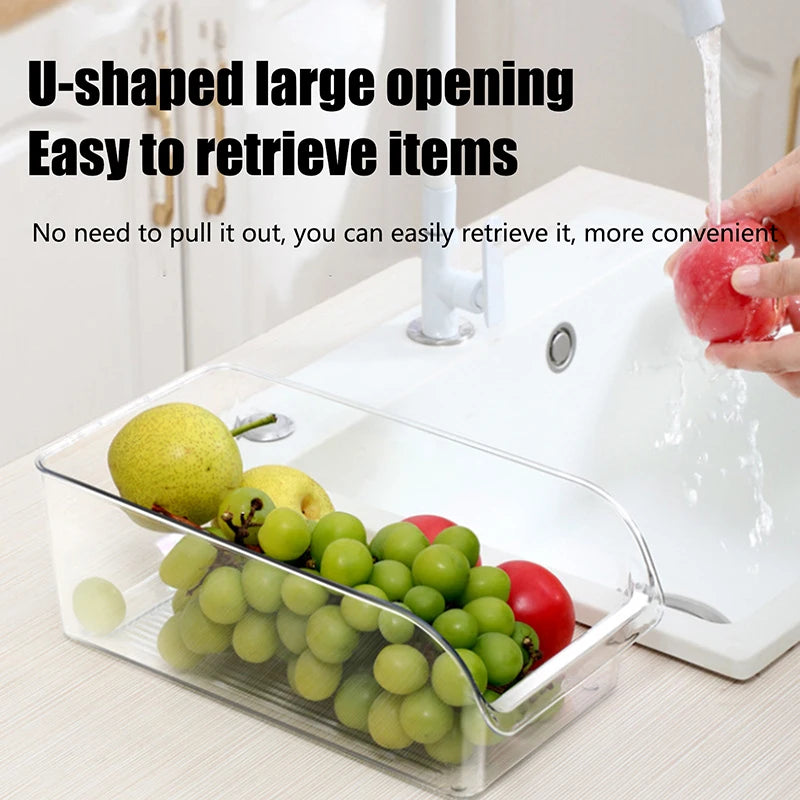 Organizer Drawer Storage Box for Refrigerator Egg Food Crisper Bathroom Bottles and Cans Desk Paper and Pen Organizer
