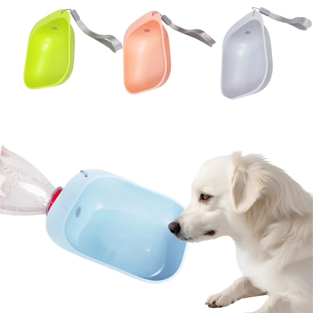 Portable Outdoor Pet Water Dispenser Cup 2-in-1 Leak-Proof Design Attachable Water Bottle for Dog Cat Travel Bowls Water Bottles