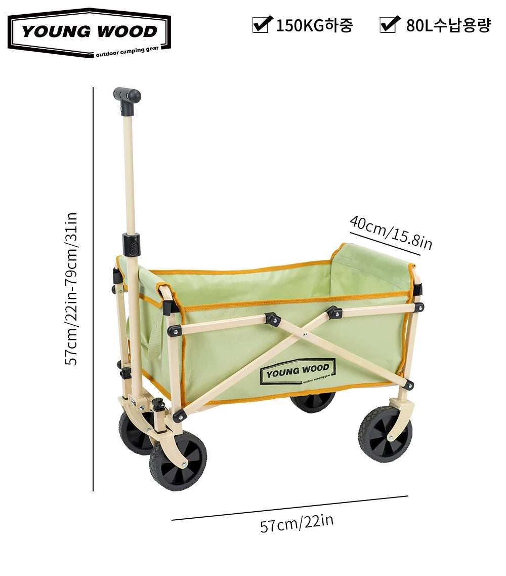Camping Wheelbarrow Door, Exquisite, Small, Practical and Sturdy Shelf, Super Strong Load-Fold Design, Camping Essentials That Does Not Take the Storage Space, Scientific and Reasonable Storage Space, Good Quality Bearing and