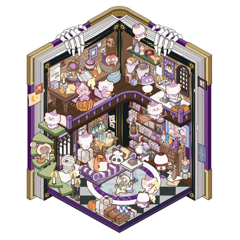 Creative Design Landscaping Sticker for Student Cute Cartoon Magic 3D Stack Scene Scrapbook Sticker Sweet Student Supplies