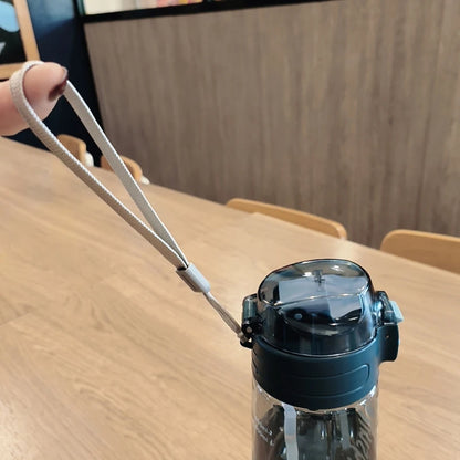 800ml Sports Water Bottle With Straw Plastic Water Bottles With Scale Leak Proof Drinking Bottles For Outdoor BPA Free Drinkware