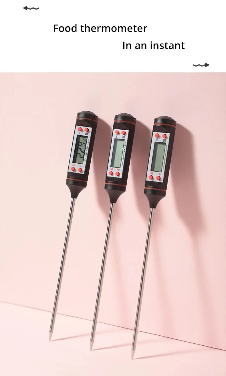 Kitchen Food Baking Digital Thermometer New Meat Thermometer Electronic Probe Type Digital Display Liquid Grill Thermometer