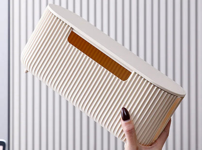 Creative Simple Wire Box Bamboo Wood Cover Cable Management Box Plug Board Storage Box Power Cord Charger Storage