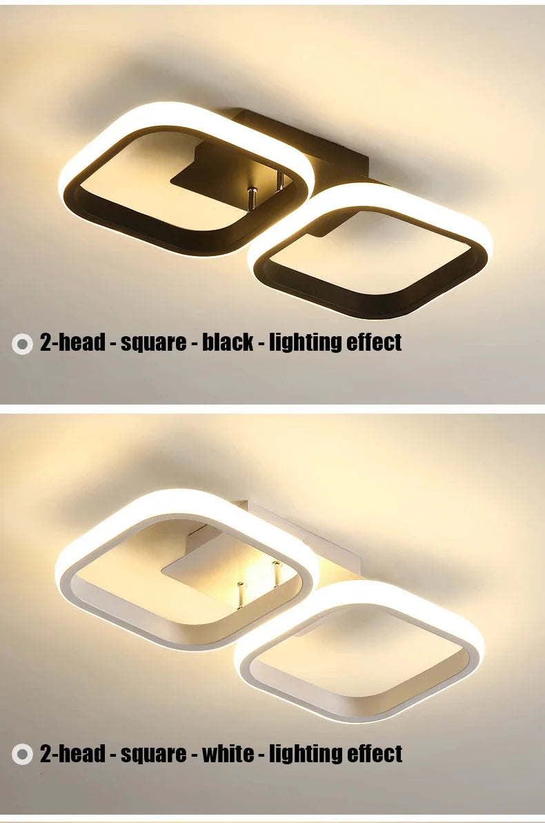 LED Ceiling Light 3 colors Modern Round Square-shaped For Hallway Bedroom Checkroom Living Room Restaurant Staircase Lighting