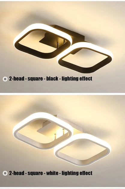 LED Ceiling Light 3 colors Modern Round Square-shaped For Hallway Bedroom Checkroom Living Room Restaurant Staircase Lighting